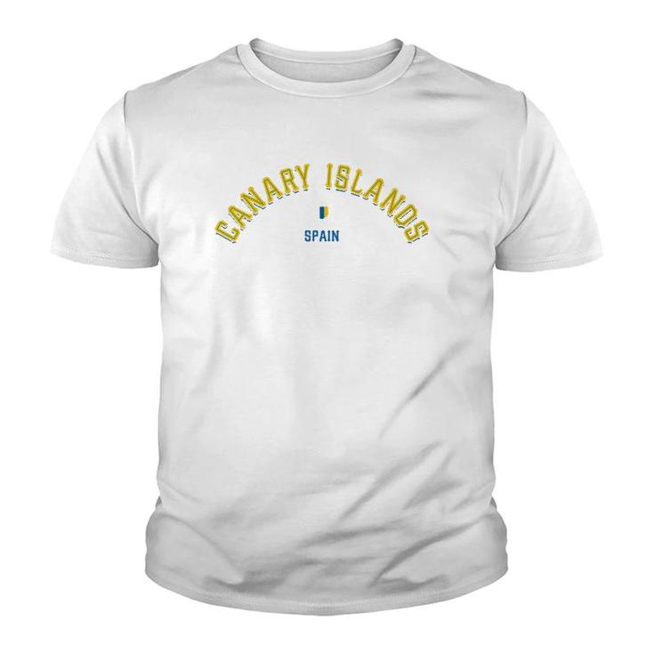Canary Islands Spain - Vintage Holiday Travel Tenerife  Youth T-shirt