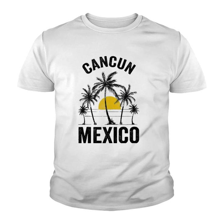 Cancun Beach Souvenir Mexico 2021 Vacation Family Youth T-shirt