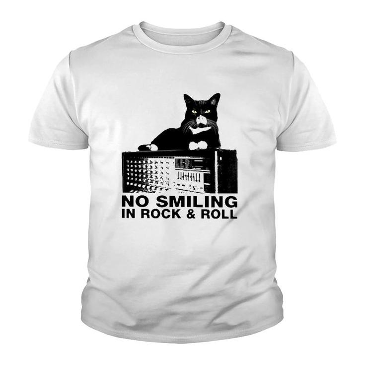 Cat No Smiling In Rock And Roll Youth T-shirt