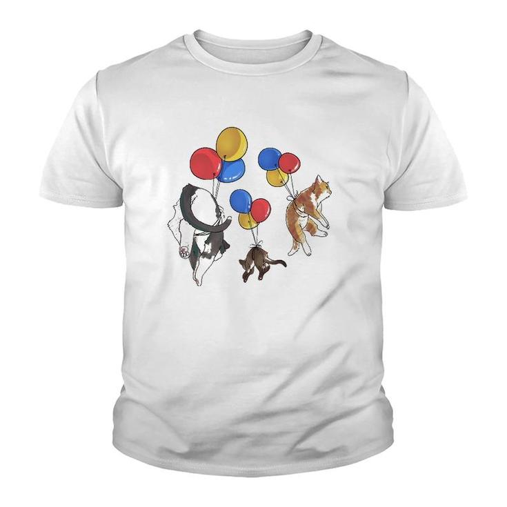 Cats Balloons Art By Tangie Marie Youth T-shirt