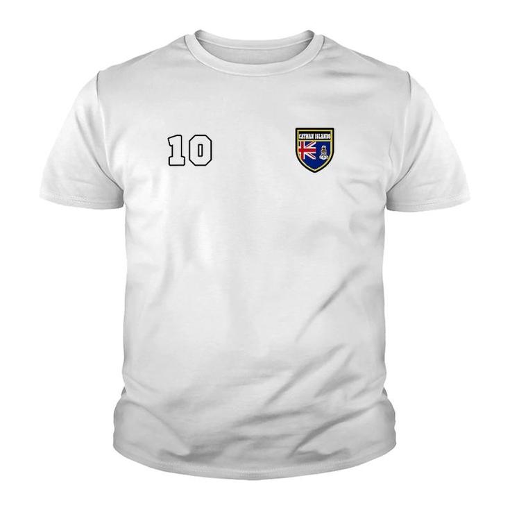 Cayman Islands Number 10 Soccer Tee Flag Football Youth T-shirt