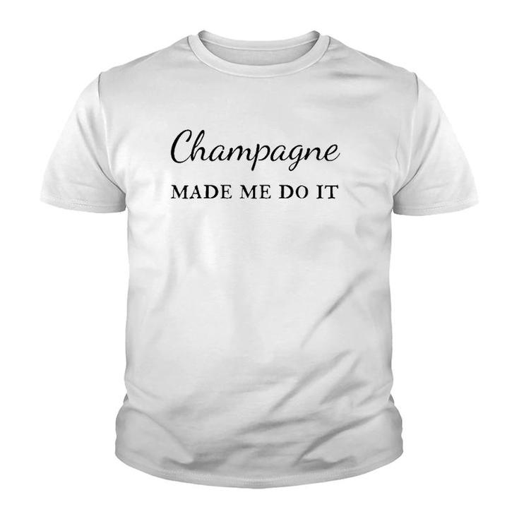 Champagne Made Me Do It Mimosa Brunch Youth T-shirt