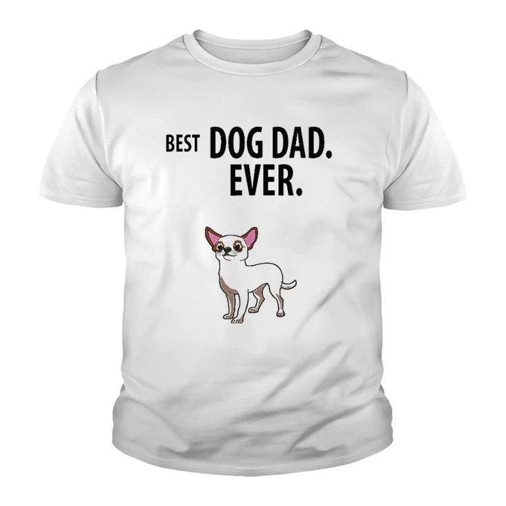 Chihuahua Best Dog Dad Ever Fun Chia Taco Pup Youth T-shirt