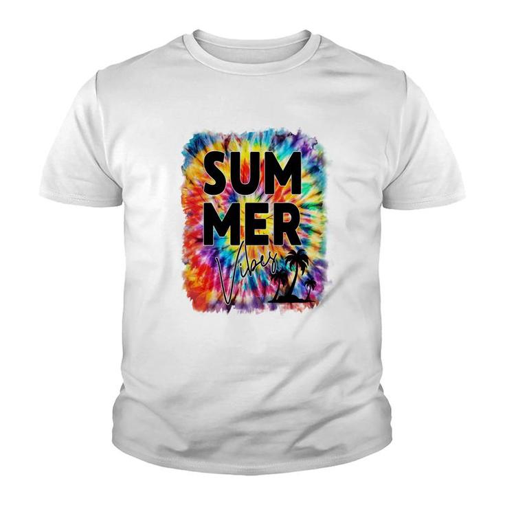 Colorful Summer Vibe For Everybody Retro Summer Beach Youth T-shirt