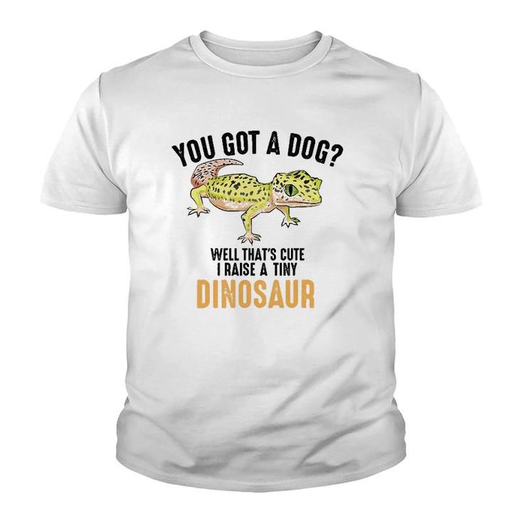 Cool I Raise Tiny Dinosaur Funny Leopard Gecko Pet Gift Youth T-shirt