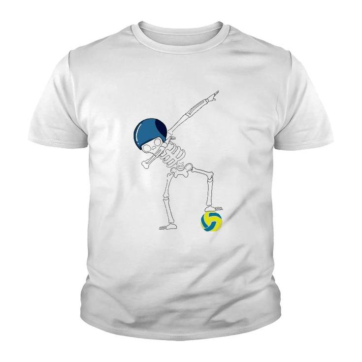 Dabbing Skeleton  Water Polo Player Sports Athlete Gift Youth T-shirt