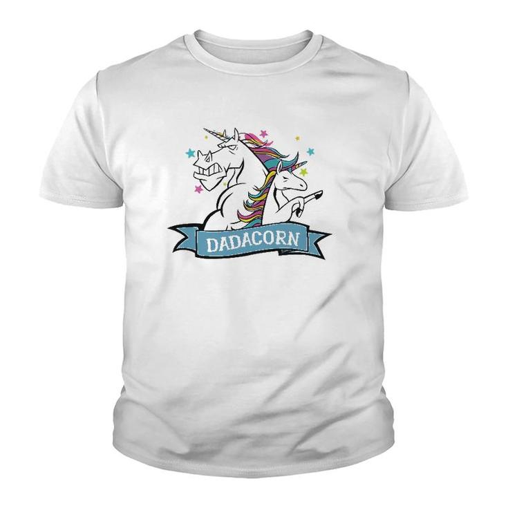 Dadacorn Unicorn Dad  Daddycorn Father Unicorn Daddy Youth T-shirt