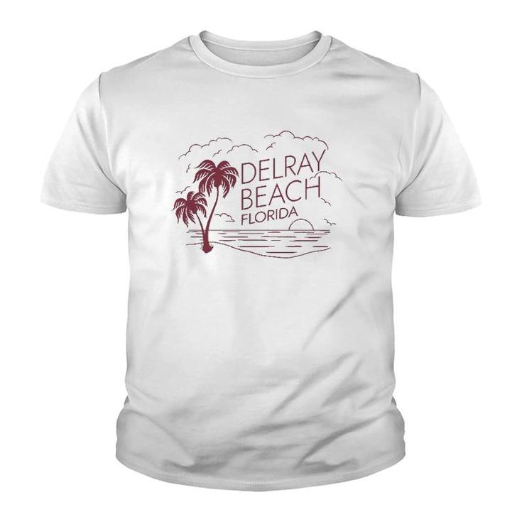 Delray Beach Florida Usa Vacation Souvenir Youth T-shirt