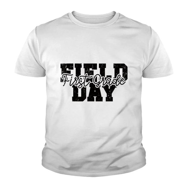 Field Day 2022 First Grade School Teacher Kids Yellow  Youth T-shirt