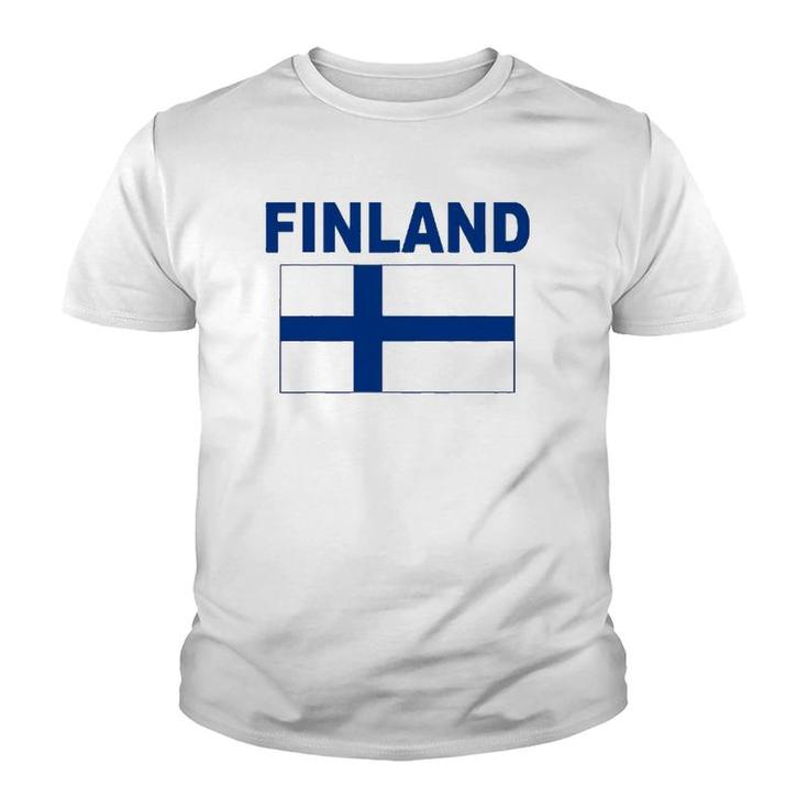 Finland Flag Cool Finnish Suomi Flags Gift Top Tee Youth T-shirt