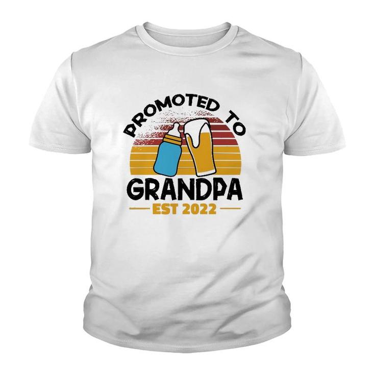 First Time Grandpa Promoted To Grandpa 2022  Youth T-shirt