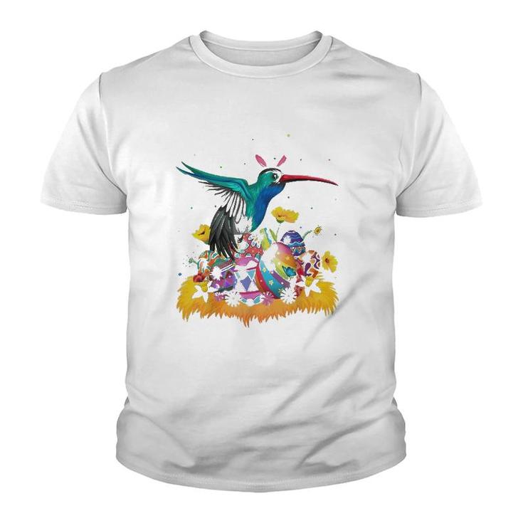 Funny Easter Egg Lover Cute Hummingbird Easter Sunday Youth T-shirt