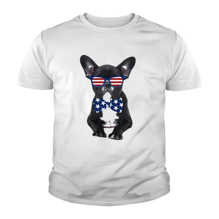 Funny French Bulldog 4Th Of July Patriotic Usa Youth T-shirt