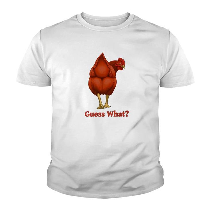 Funny Guess What Chicken Butt Red Hen Youth T-shirt