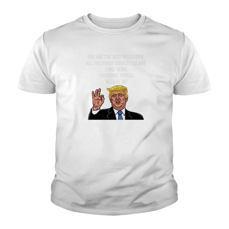 Funny Trump Beekeeper Honey Farmer Apiarist Gift Tee Youth T-shirt
