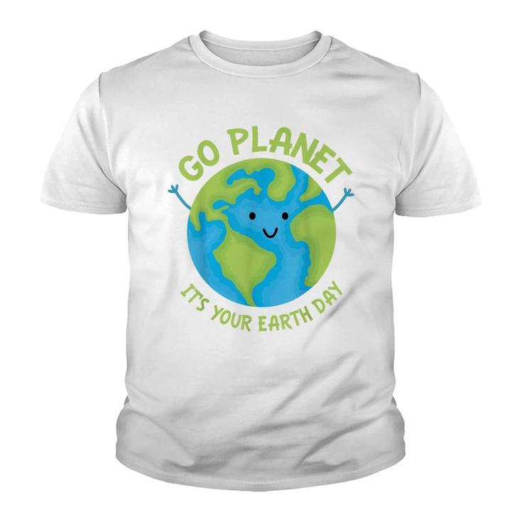 Go Planet Its Your Birthday Kawaii Cute Earth Day Boys Girls  Youth T-shirt
