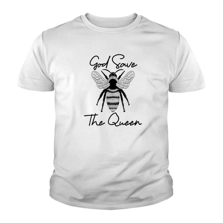 God Save The Queen Bumble Honey Bee Art Premium Youth T-shirt