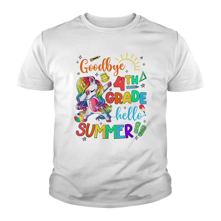 Goodbye 4Th Grade Hello Summer Unicorn  Youth T-shirt