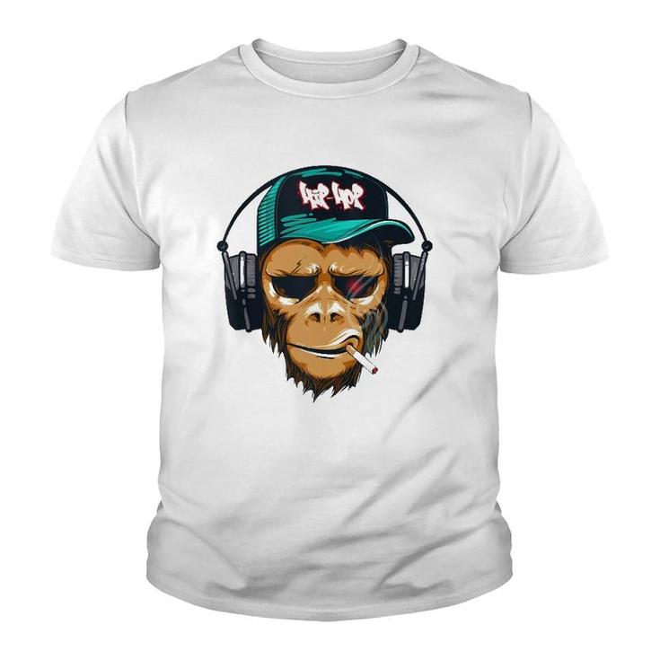 Graffiti Monkey Hip Hop Urban Hip Hop Graphic  Youth T-shirt
