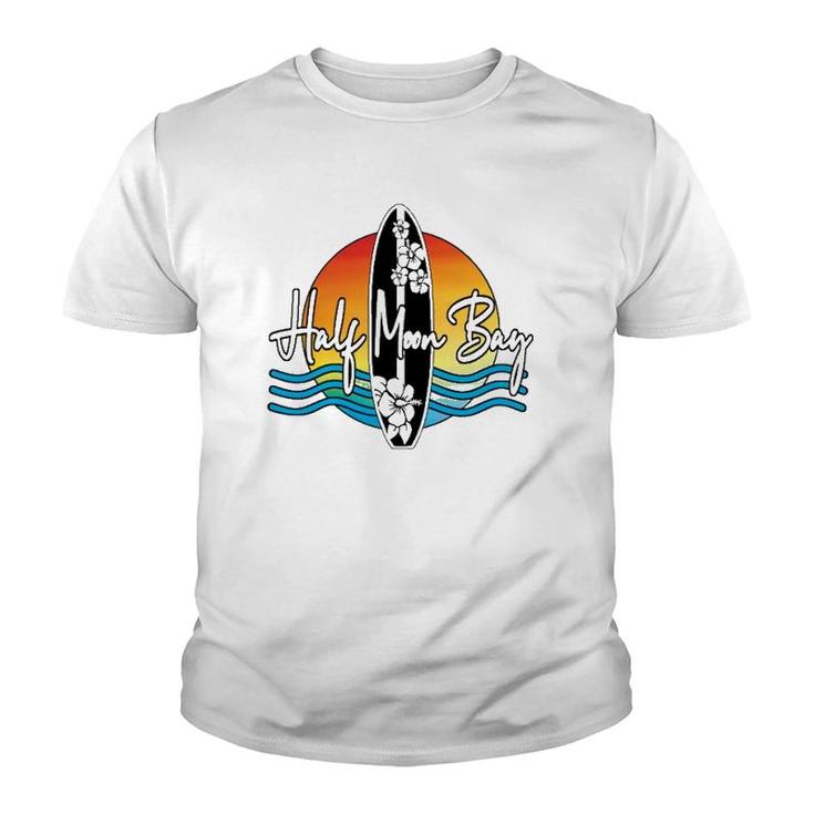 Half Moon Bay Coastal California Famous Surfer Sport Souvenir  Youth T-shirt
