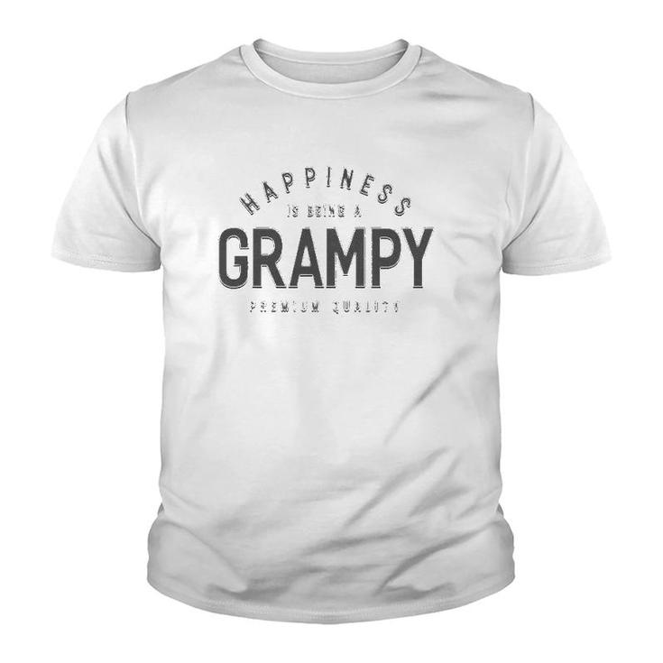 Happiness Is Being A Grampy Fathers Day Men Gift Youth T-shirt