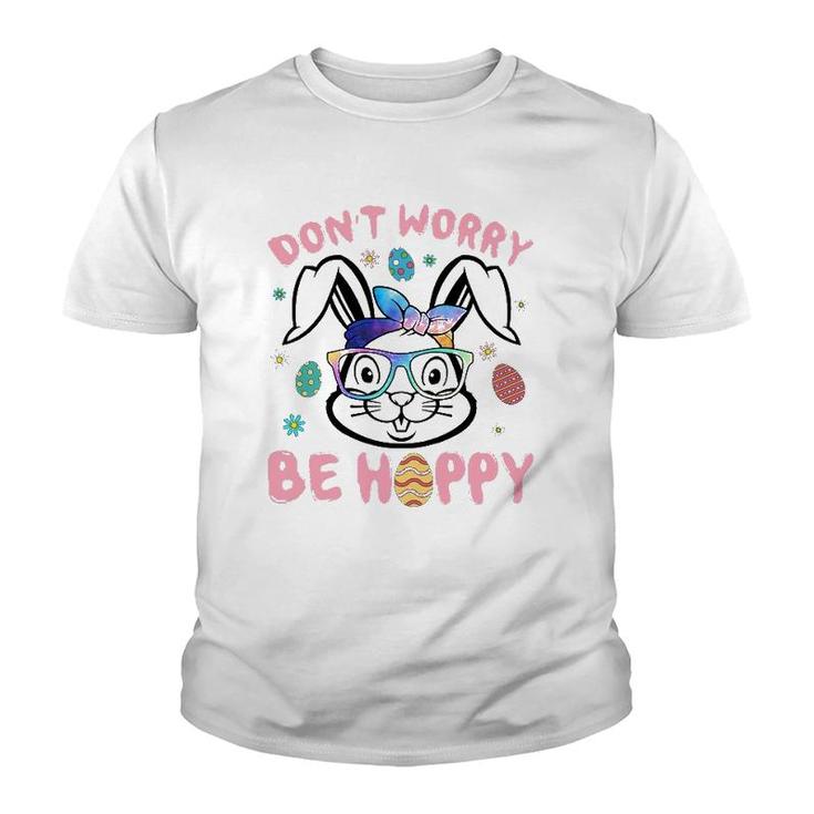 Happy Easter Day Dont Worry Be Hoppy Easter Bunny Women Youth T-shirt