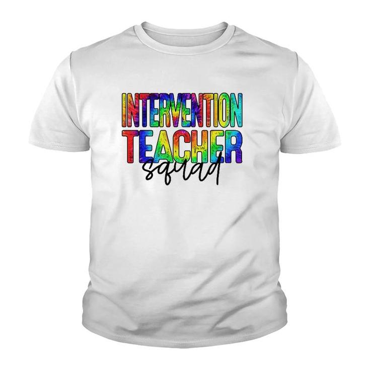 Intervention Teacher Squad Back To School For Teacher Crew Youth T-shirt