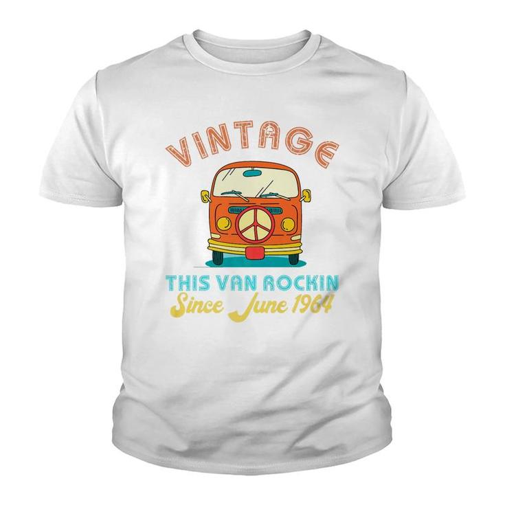 June 1964 65Th Birthday  Retro Vintage 1964 Birthday Youth T-shirt
