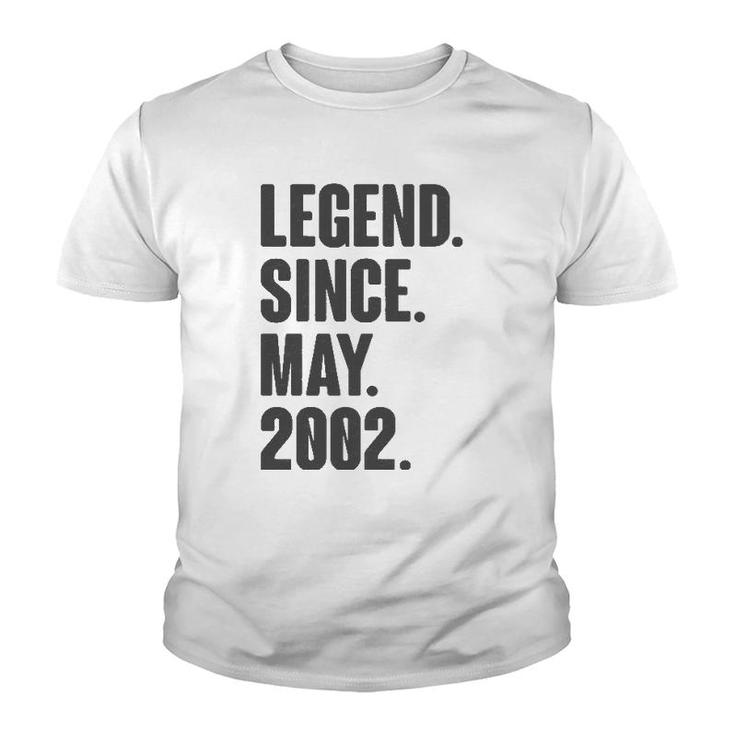 Legend Since May 2002 Birthday Gift For 19 Years Old Youth T-shirt