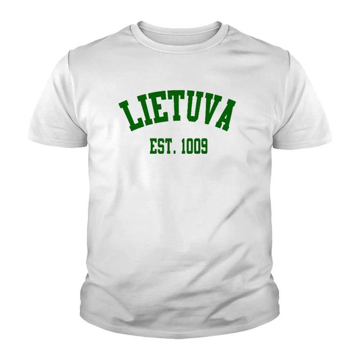 Lietuva Est 1009 Lithuania Strong Apparel Youth T-shirt
