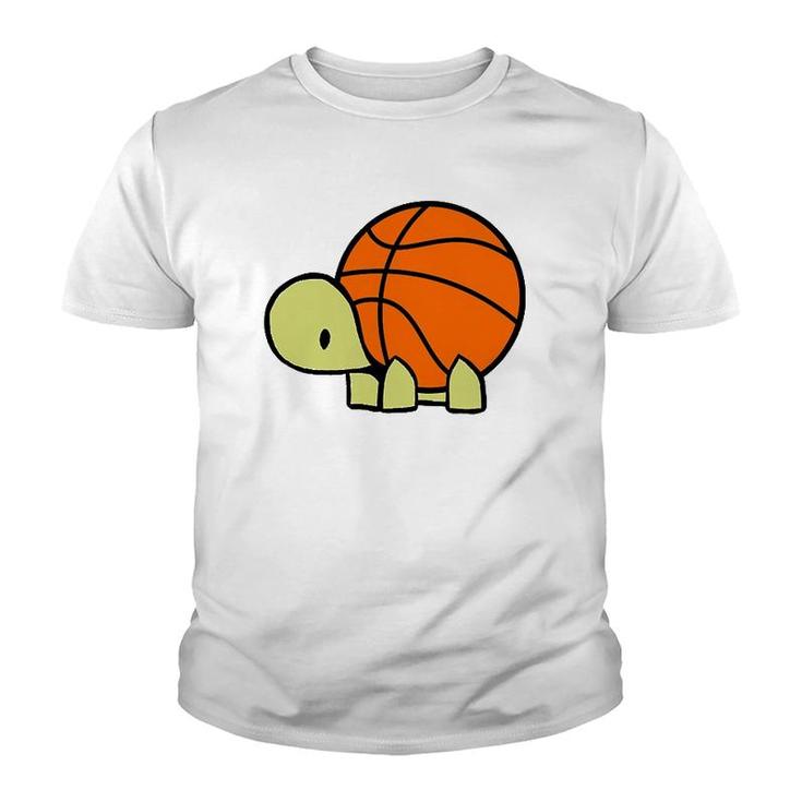 Max Turtle Loves Basketball I Baller Turtles Team Youth T-shirt