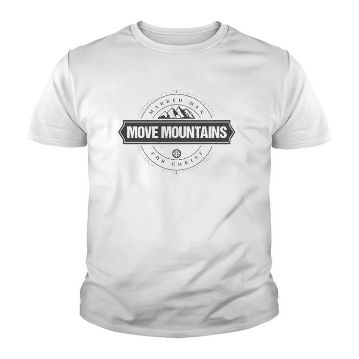 Mens Marked Men For Christ Move Mountains Wpg Youth T-shirt