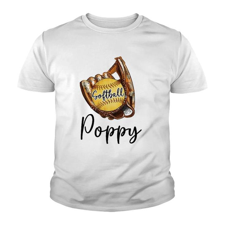 Mens Softball Poppy Sport Lover Youth T-shirt