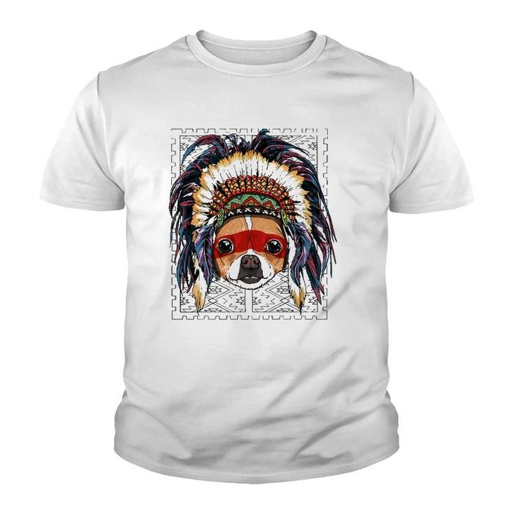 Native Indian Chihuahua Native American Indian Dog Lovers Youth T-shirt