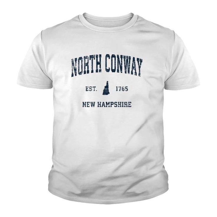 North Conway New Hampshire Nh Vintage Sports Design Navy Pri Youth T-shirt