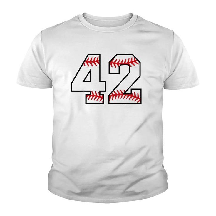 Number 42 Forty Two Baseball Lucky Favorite Jersey Number Youth T-shirt