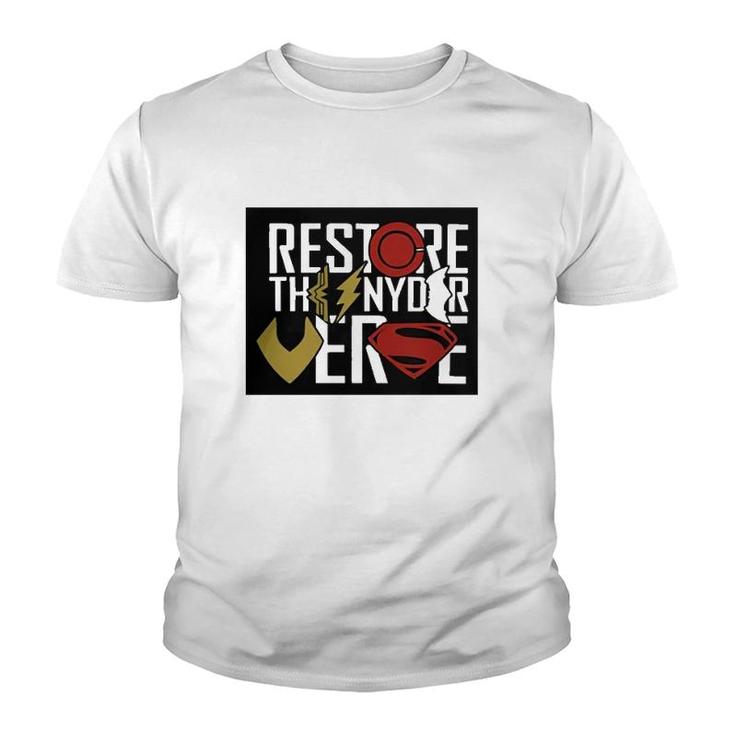Official Restore The Snyderverse Superhero Youth T-shirt
