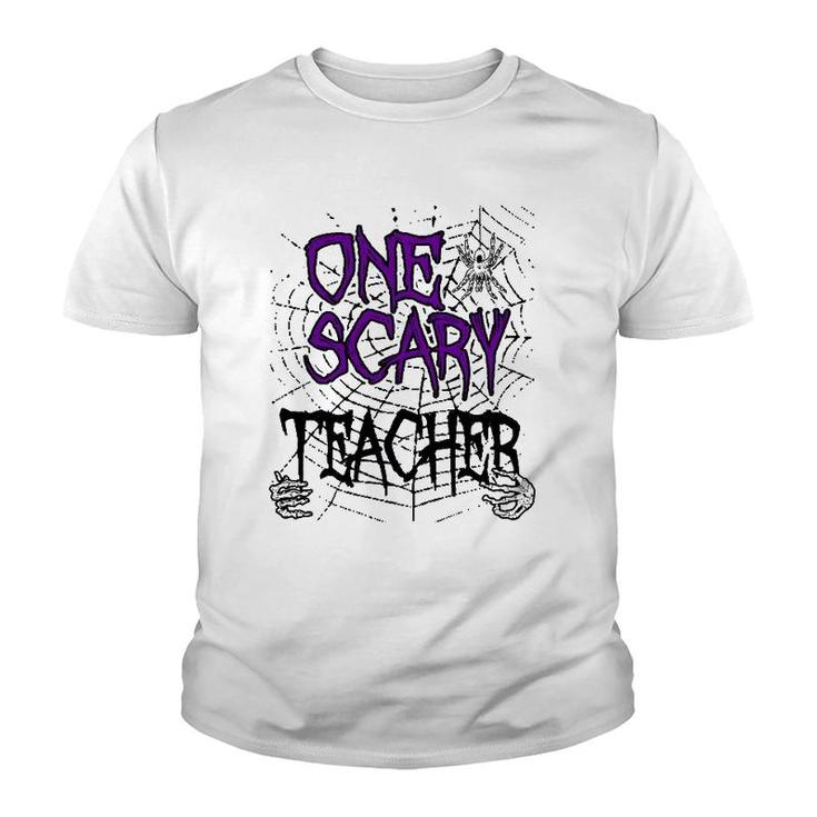 One Scary Teacher Matching Family Halloween Costume Youth T-shirt