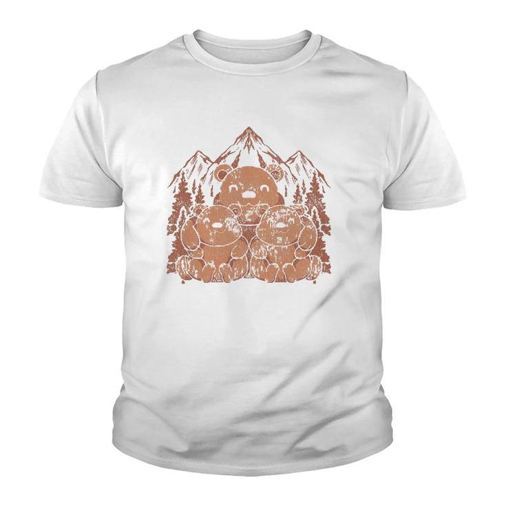 Outdoor Mountains Brown Bear Animal Nature Bear Youth T-shirt