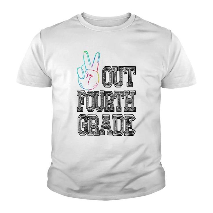 Peace Out 4Th Grade Graduation Class Of 2022 Senior  Youth T-shirt