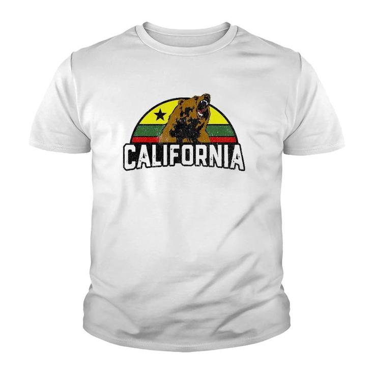 Rasta Bear California Republic Vacation Youth T-shirt