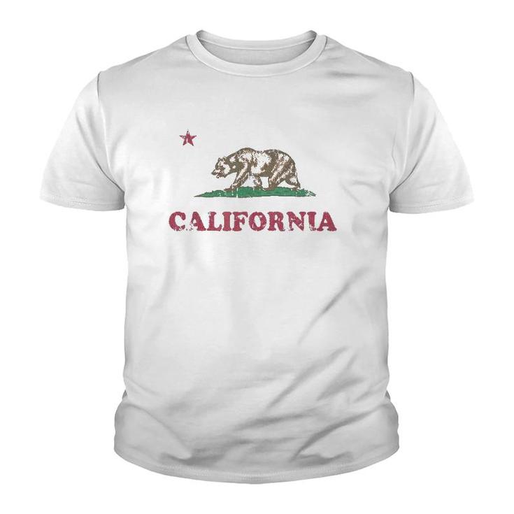 Retro California Republic Flag Gift Youth T-shirt