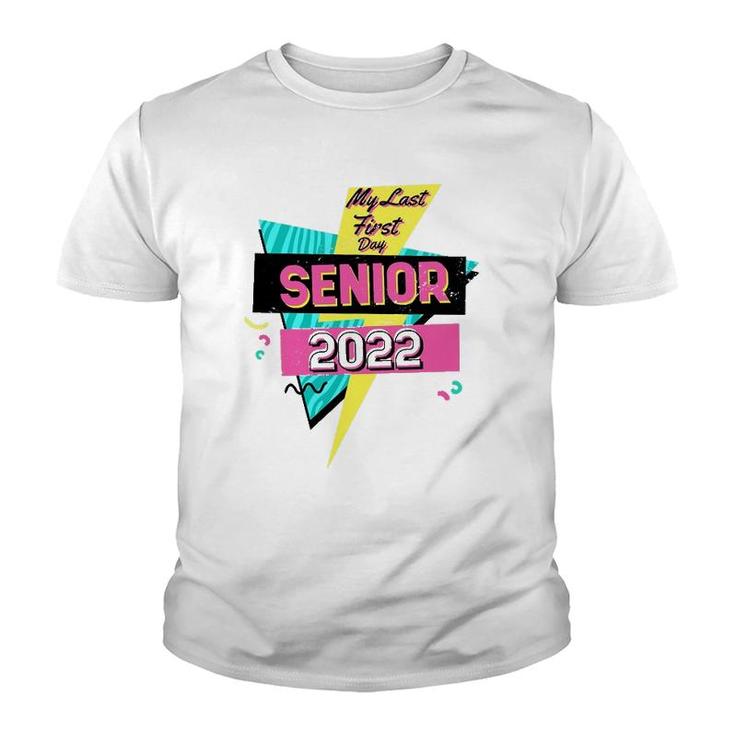 Retro My Last First Day Senior 2022 Back To School Youth T-shirt