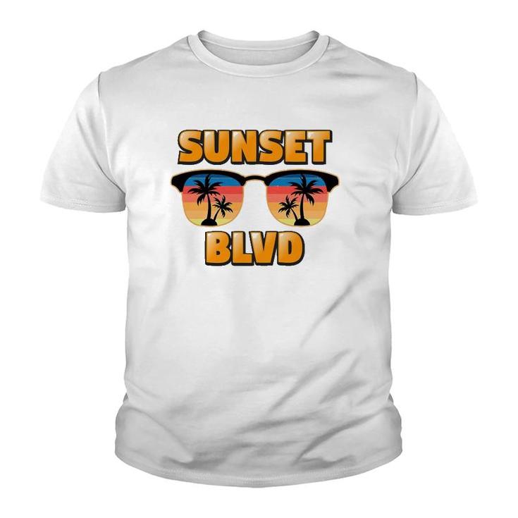 Retro Vintage California Sunset Boulevard Los Angeles La Tee Youth T-shirt