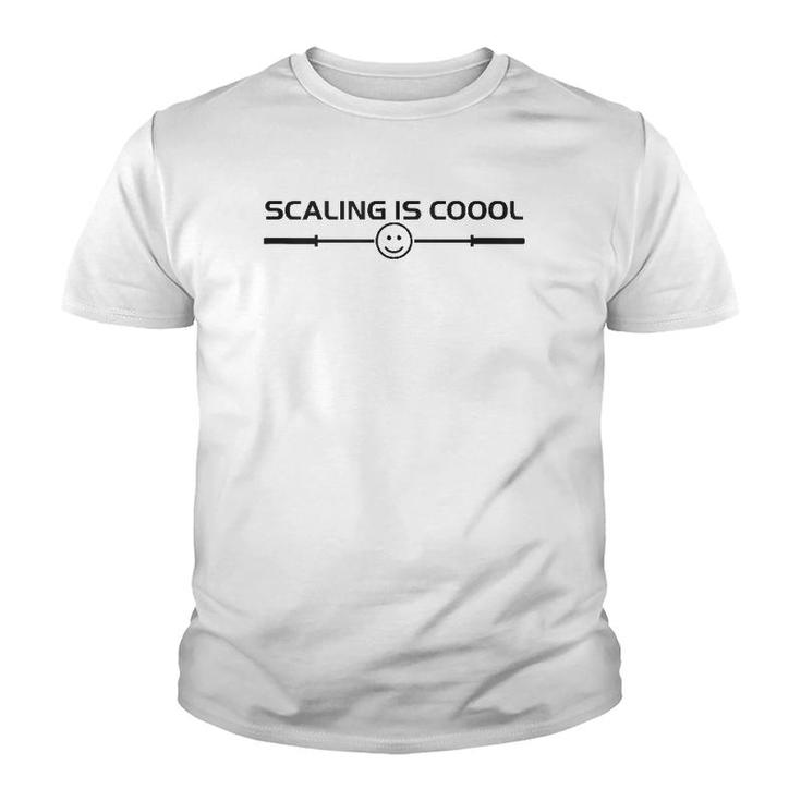 Scaling Is Cool Smiling Barbell  Youth T-shirt