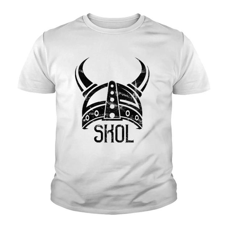 Skol  Viking Warrior Helmet Drinking Tee Youth T-shirt