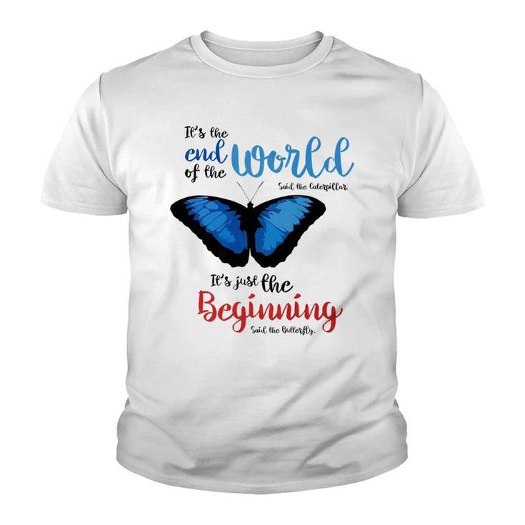 Spiritual End Of The World Butterfly Transformation Youth T-shirt