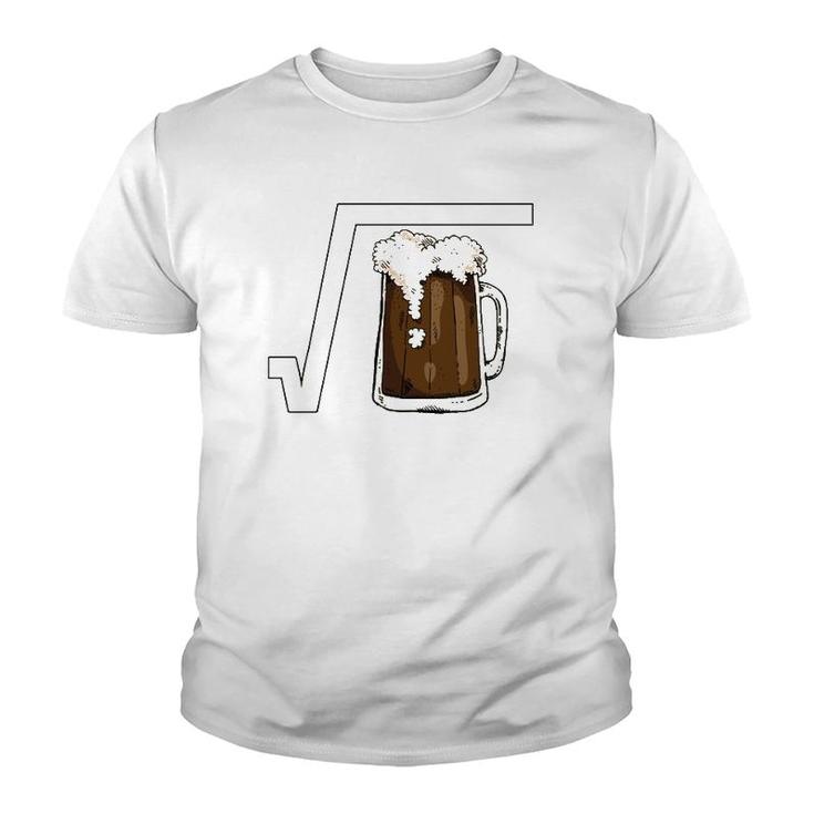 Square Root Beer Math Pun Mathematic Joke Science Student  Youth T-shirt