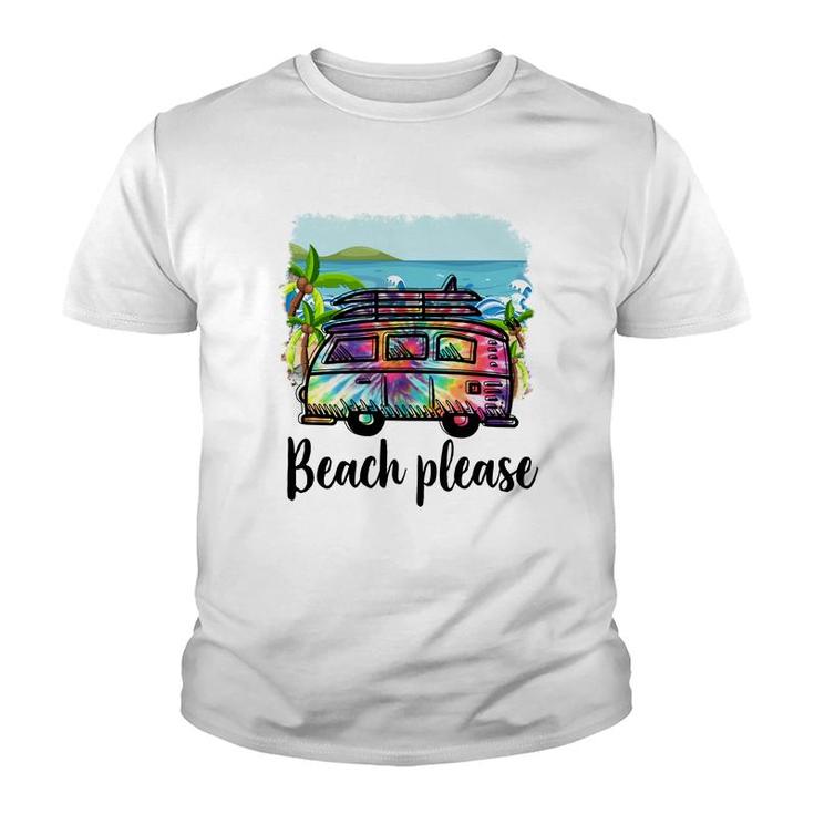 Summer Time Beach Please Retro Summer Beach Youth T-shirt