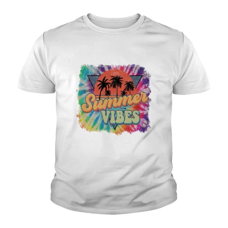 Summer Vibes Retro Summer Beach Design Youth T-shirt